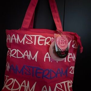 Roxy Hot Pink Amsterdam Logo Tote